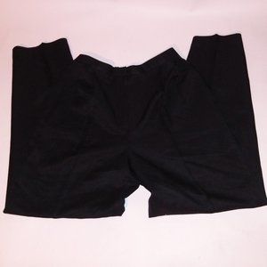 Morton Bernard Womens Pants Size 10 Solid Black Pockets High Rise Waist 14.5" Ri